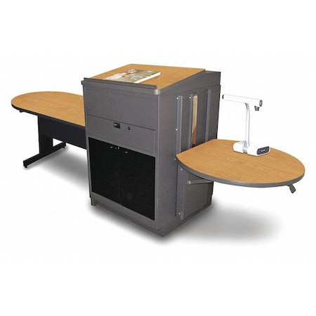 Marvel Vizion Media Center w/Peninsula Table, Lectern MVLTPA4830OKDT