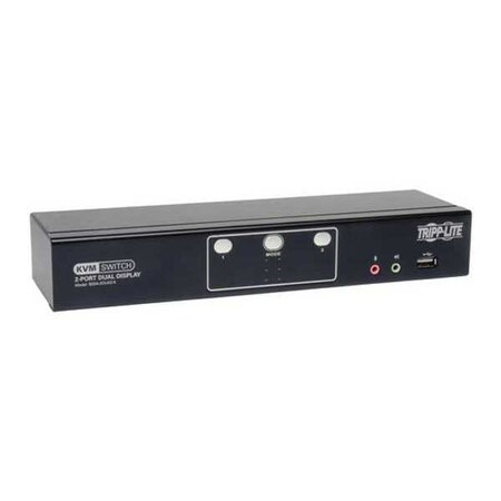 TRIPP LITE KVM, 2-Port, Dual DVI, Audio, USB 2.0 Hub B004-2DUA2-K