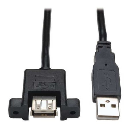 Tripp Lite USB 2.0 Cable, Hi-Speed, A, panel B, M/F, 6" U024-06N-PM