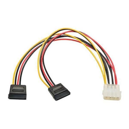 Tripp Lite Serial ATA Cable, 4 Pin, 2x14Pin, 12" P946-12N-2P15
