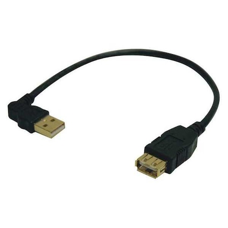 Tripp Lite USB Cable, USB-A, Left Ang, USB-A F, 10" U005-10I