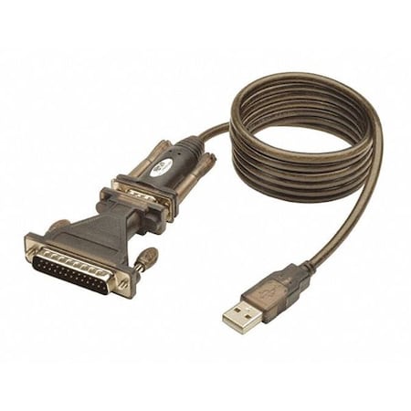 Tripp Lite USB Cable, Serial Adapter, DB25, M/M, 5ft U209-005-DB25
