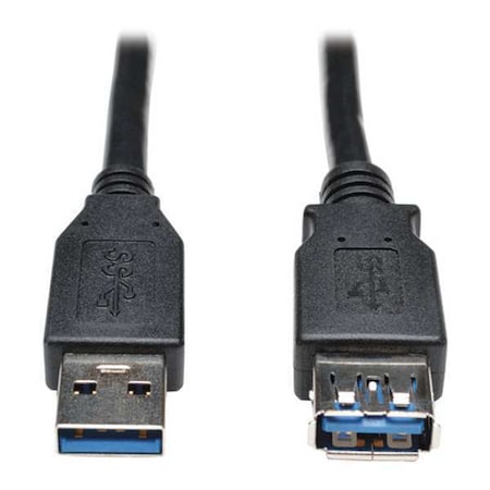 Tripp Lite USB 3.0 Cable, SuperSpeed, AA M/F, 6ft U324-006-BK