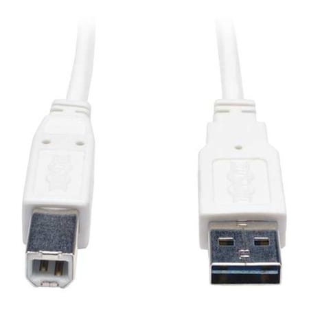 Tripp Lite USB Reversible 2.0 Cable, A to B, M/M, 6ft UR022-006-WH