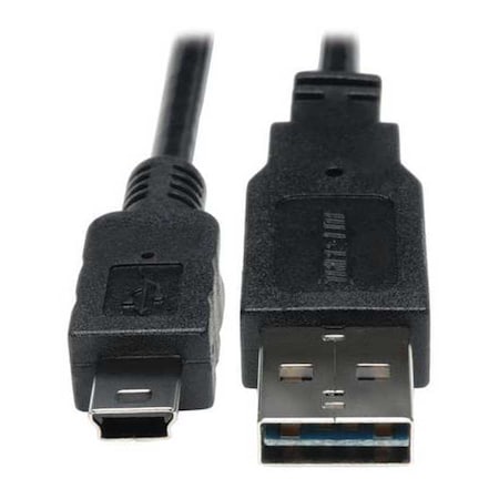 Tripp Lite USB Reversible 2.0 Cable, 5 Pin, Mini, 6in UR030-06N