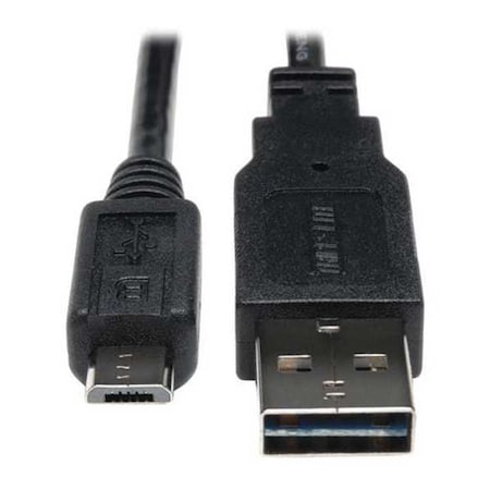 Tripp Lite USB Reversible 2.0 Cable, 5 Pin, Micro, 1ft UR050-001