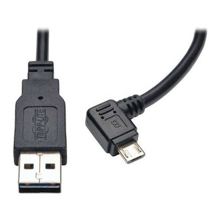 Tripp Lite USB Reversible 2.0 Cable, RA, Micro, 3ft UR05C-003-RB
