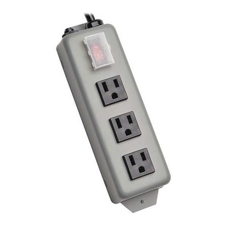 TRIPP LITE Power Strip, 3 Outlet, Industrial, 6ft cord 3SP