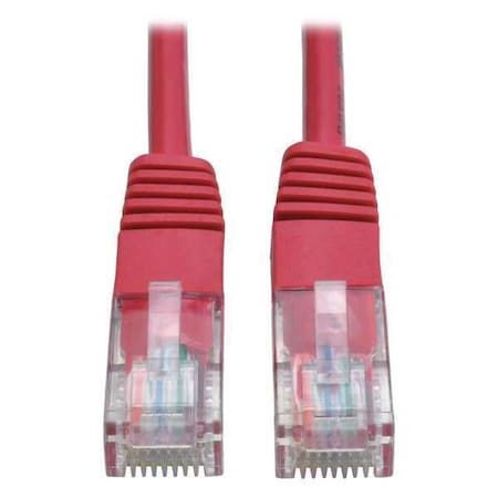 Tripp Lite Cat5e Cable, Molded, RJ45 M/M, Red, 7ft N002-007-RD