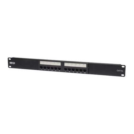 Tripp Lite Patch Panel, 12-Port, Cat5e, Rack-Mount N052-012