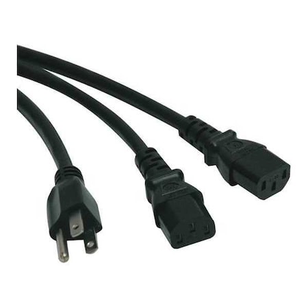 Tripp Lite Power Cord, 5-15P to C13, Y Splitter, 6ft P006-006-2