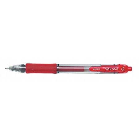 Zebra Pen Sarasa Gel Pen, Red, Bold, PK12 46630