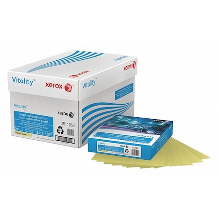 Xerox Multipurpose Paper, 8-1/2x11, Yellow, PK500 3R11053