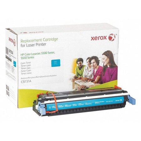 Xerox Toner Cartridge, 12800 Page, Cyan 6R1314