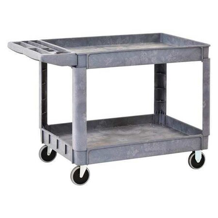 Sandusky Lee Plastic Utility Cart, 2 Shelves, 550 lb. PUC254635-2