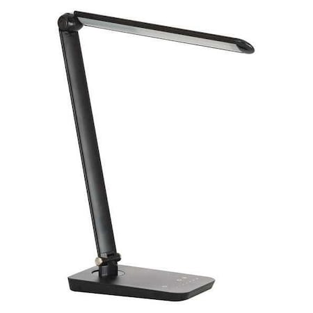 Safco LED Desk Lamp, w/USB/Dimmer, Black 1001BL