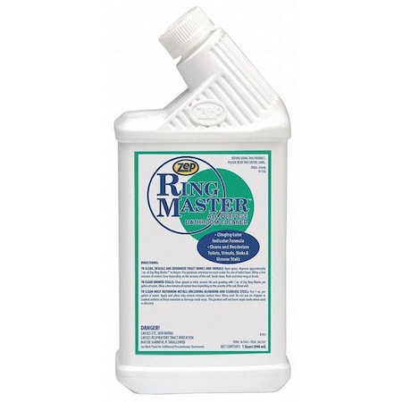 Zep Ring Master, Bathroom Cleaner, 1 qt., PK12 184611