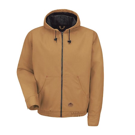 Red Kap Unisex Jacket, 65% Polyester/35% Cotton, Full Zipper Front, Brown, 3XL JD20BD RG 3XL