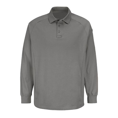 Horace Small Long Sleeve Polo Shirt, 63% Cotton/37% Polyester, Gray, Xl HS5135 RG XL