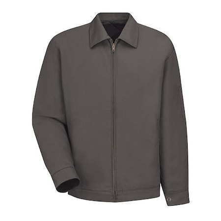 Red Kap Unisex Jacket, 65% Polyester/35% Cotton, Brass Zipper, Charcoal, M JT22CH RG M