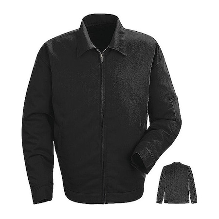 Red Kap Unisex Jacket, 65% Polyester/35% Cotton, Brass Zipper, Navy, 3XL JT22NV RG 3XL