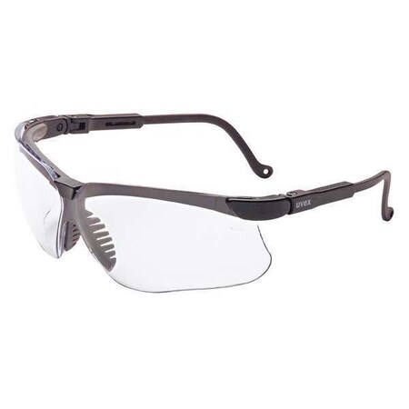 Uvex Safety Glasses, Uvex Genesis, Clear Anti-Fog Lens, Polycarbonate, Black 763-S3200X