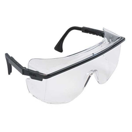 Uvex Uvex Astro OTG 3001, Safety Glasses, Anti-Scratch, Clear Lens, Black Frame, Frameless 763-S2500