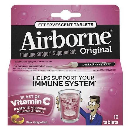 Airborne Tablet, Vitamin C, Pink Grapefruit, Tube 47865-30017