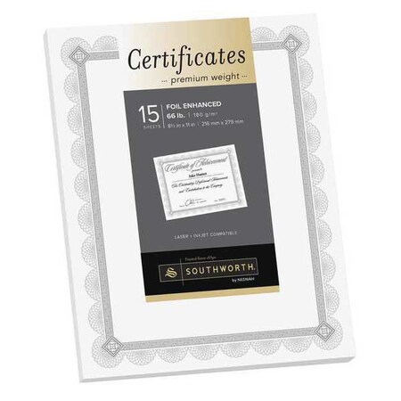 Southworth Certificate, White, Spiro Border, PK15 CTP2W