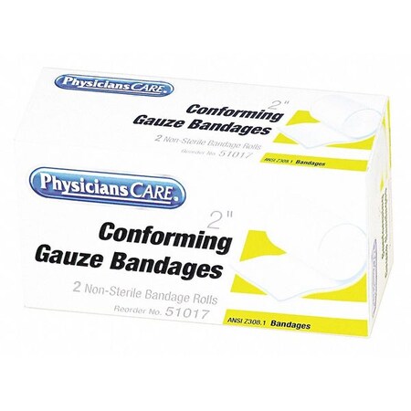 Physicianscare Gauze, Conforming, 2" W, PK2 51017