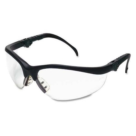 Mcr Safety Klondike (KD3), Safety Glasses, Anti-Scratch, Clear Lens, Black Frame, Half Frame KD310