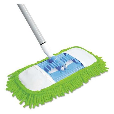 Quickie Microfiber/Chenille Microfiber Dust Mop, Green 060