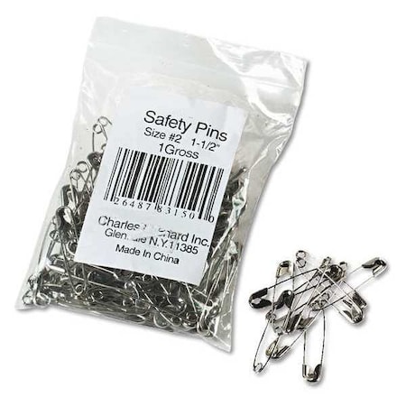Charles Leonard Safety Pin, 1-1/2", PK144 83150