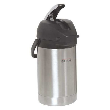 Bunn Stainless Steel 2.5 L Coffee, 2.5 Liter, Airpot, Stainless Steel 32125.0000