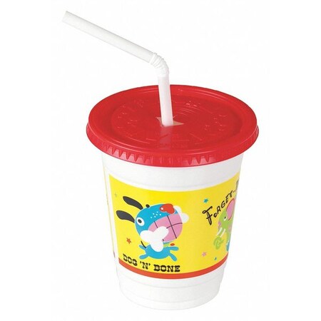 Solo Kids Cup, Lid, Straw Combo, Assorted colors, Pk250 CC12C-J5146