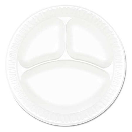 Dart Plate, Fom, 9"Comparment, White, PK4 DCC 9CPWCR