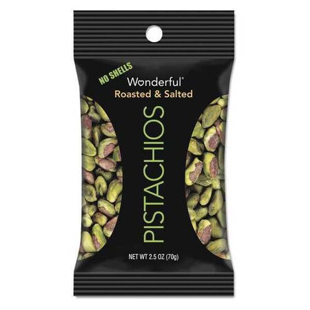 Wonderful Pistachios, Dry Roasted & Salted, 2.5 oz, 8/Box