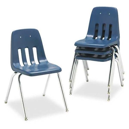 Virco Chair, Stack, 18", Navy, PK4 VIR901851