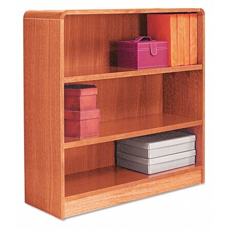 Alera Bookcase, Rad Corner, 3Shelf, 36x36", Mok ALEBCR33636MO