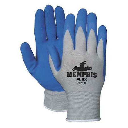 Mcr Safety Knit Gloves, Blue/Gray, 12 PK MCR 96731M