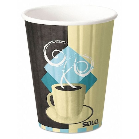 Solo Insulated Coffee Cups 12 oz., Beige, Paper, Pk40 IC12-J7534