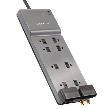 Belkin Surge, 8 Outlet, Gray BE108230-08