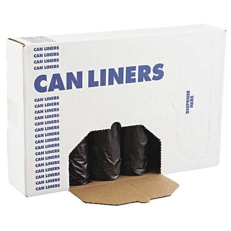 Boardwalk 56 gal Trash Can Liners, 43 in x 47 in, Heavy-Duty, 0.6 mil, Black BWK 4347H