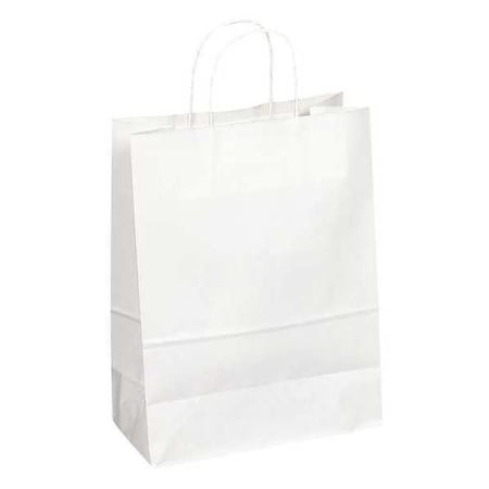 Tulsack White Kraft Shopping Bag 10" x 5" x 13" Twist Handles, Pk250 S12WK