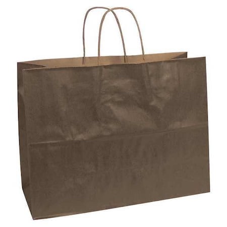 Tulsack Shopping Bag with Handles 16" x 6" x 12" Chocolate, Pk250 S02TCH