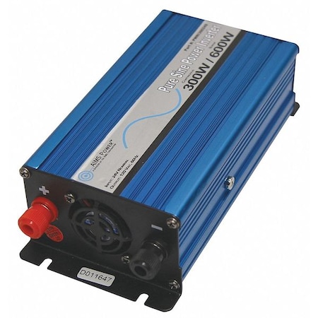 Aims Power Power Inverter, Pure Sine, 600 W Peak, 300 W Continuous, 1 Outlets PWRI30024S