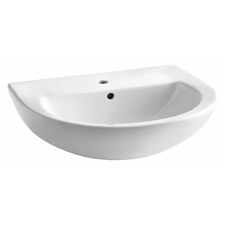 American Standard Pedestal Sink Basin, Center Hole, White 0468001.020