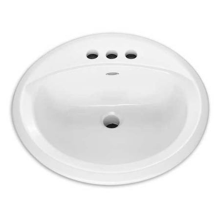 American Standard Countertop Sink, 4" Center Holes, White 0426000.020
