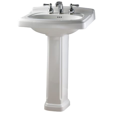 American Standard Pedestal Sink Combo, 8" Center Hole, White 0555801.020