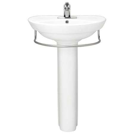 American Standard Pedestal Sink Combo, Center Holes, White 0268100.020